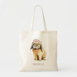 Aquarellfarben Bläschen Kaninchen Personalisierter Tragetasche