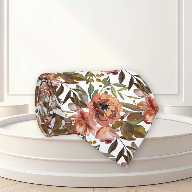 Aquarellfarben Bläserner Herbst Blume Krawatte (Von Creator hochgeladen)