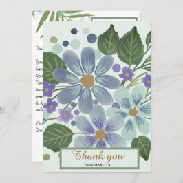 Aquarellfarben Blätter 03 Brautparty Danke Karte