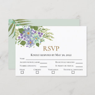 Aquarellfarben-Blätter 04b Hochzeitsszenario RSVP