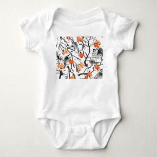 Aquarellfarben Blätter Baby Strampler