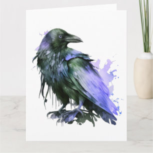 Aquarellfarben - Blau Karte