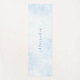Aquarellfarben Blue Sky Personalisiert Yogamatte