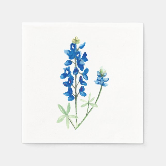 Aquarellfarben - Bluebonnet 6 Serviette (Vorderseite)
