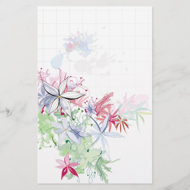 Aquarellfarben-Blume (Vorderseite)