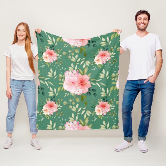 Aquarellfarben-Blume 24 Fleecedecke (Beispiel)