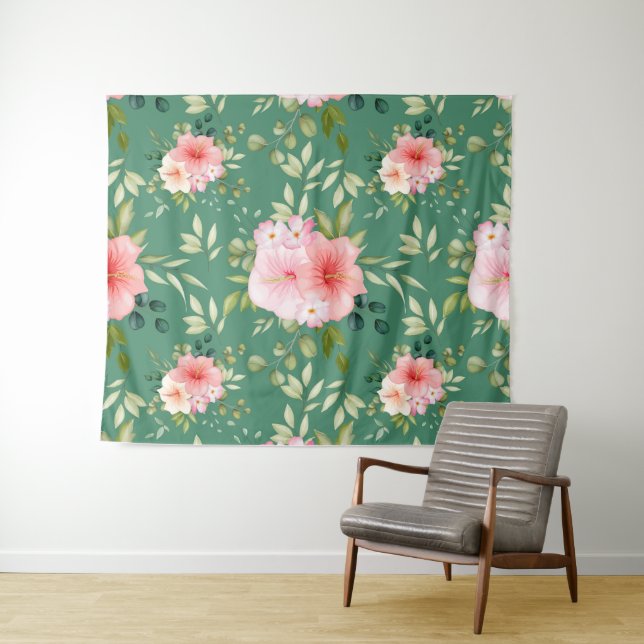 Aquarellfarben-Blume 24 Wandteppich (Beispiel (Horizontal))