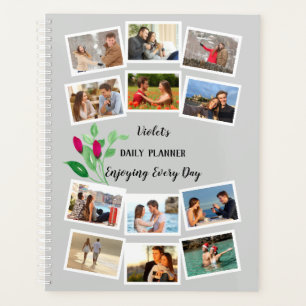 Aquarellfarben Blume Bud Gray Pink 12 Fotomaterial Planer