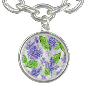 Aquarellfarben-Blume Charm Armband