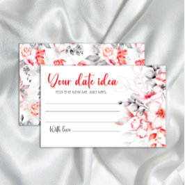 Aquarellfarben Blume Datum Nachtgedanken. Datum ja Briefpapier