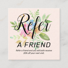 Aquarellfarben Blume Empfehlungskarte