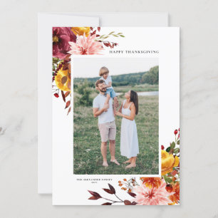 Aquarellfarben Blume Herbst glücklich Thanksgiving