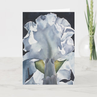 Aquarellfarben Blume Iris Print Grußkarte Karte