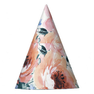 Aquarellfarben-Blume, nahtlose Musterillustrierung Partyhütchen