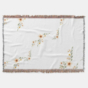 Aquarellfarben Blume Niedlich Minimalistisch Decke