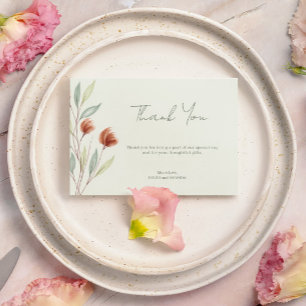 Aquarellfarben Blume Pastellgrün Einladung