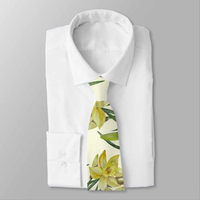 Aquarellfarben Blume Portrait Illustration Krawatte (Gebunden)