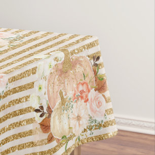 Aquarellfarben Blume Pumpkin Baby Dusche Party Dek Tischdecke