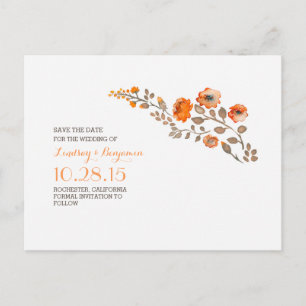 Aquarellfarben-Blume Save the Date niedlich Ankündigungspostkarte