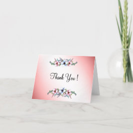 Aquarellfarben Blume Shine Vielen Dank, dass Sie i Dankeskarte