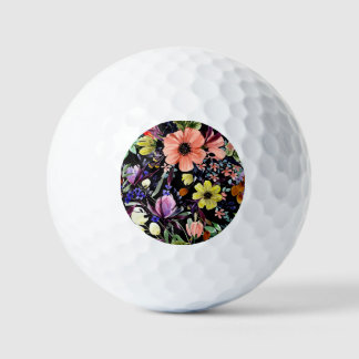 Aquarellfarben Blumenmuster Nahtlose Gartenmuster Golfball