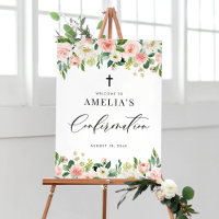 Aquarellfarben Blush Pink Blumengarten Bestätigung