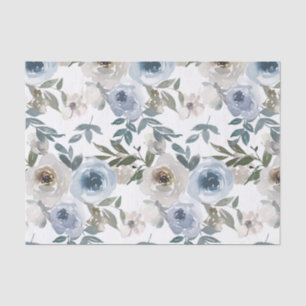 Aquarellfarben Blütenstaub Blau Blume Neck Tie Wra Seidenpapier