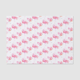 Aquarellfarben Bright Pink Flamingo Muster Seidenpapier