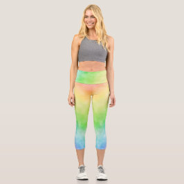 Aquarellfarben Capri Leggings