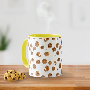 Aquarellfarben-Chip-Cookies Kaffeetasse