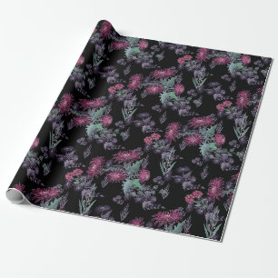 Aquarellfarben Chrysanthemen Blume Blumenfarben Geschenkpapier