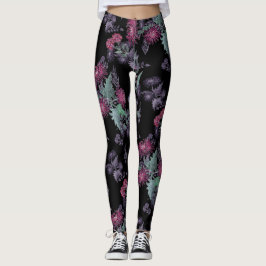 Aquarellfarben Chrysanthemen Blume Blumenfarben Leggings