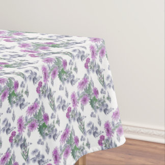 Aquarellfarben Chrysanthemum Rosa kleine Blume grü Tischdecke