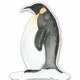Aquarellfarben-Chubby-Pinguin-Aufkleber für Vinyl- Aufkleber