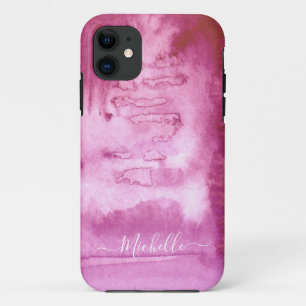 Aquarellfarben Cool Abstrakt Rosa Tinte Case-Mate  iPhone Hülle