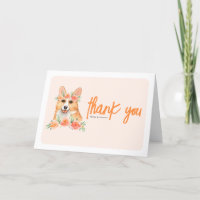Aquarellfarben-Corgi und Peach-Blume Hund zum Gebu