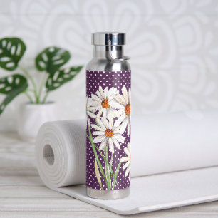 Aquarellfarben-Daisy-Bouquet auf gequilten Punkten Trinkflasche