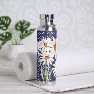 Aquarellfarben-Daisy-Bouquet auf gequilten Punkten Trinkflasche