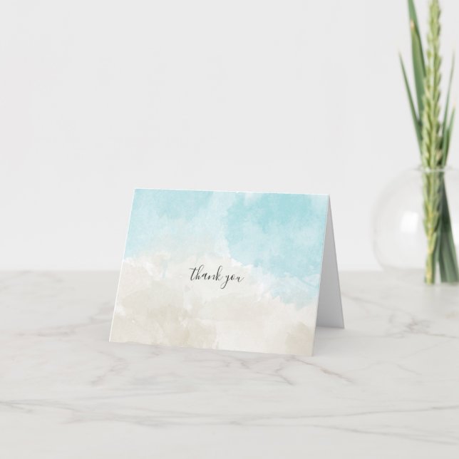 Aquarellfarben Dank Einladung (Vorderseite)