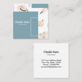 Aquarellfarben-Designer Quadratische Visitenkarte