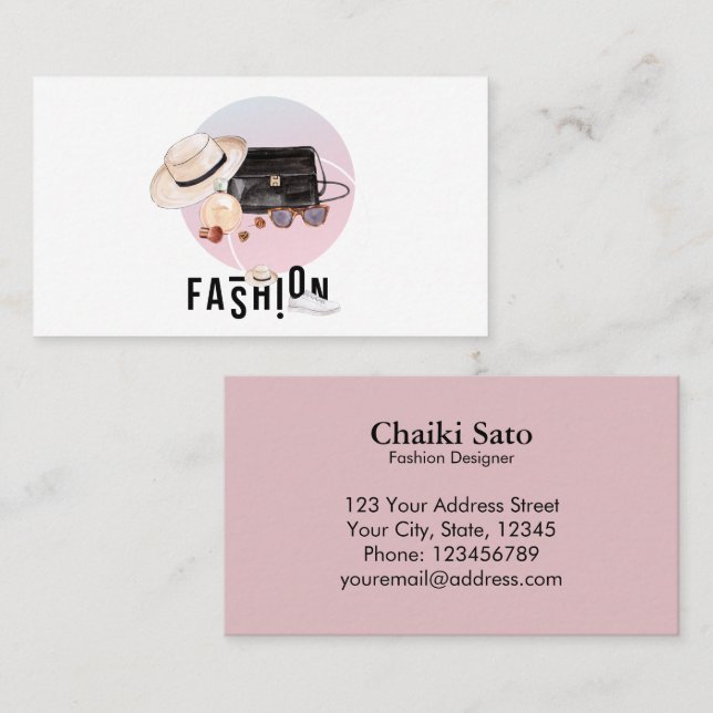 Aquarellfarben-Designer Visitenkarte (Vorne/Hinten)