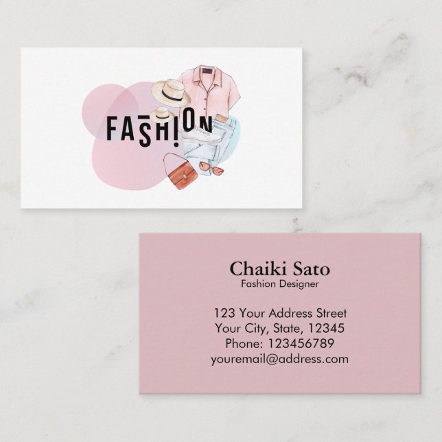 Aquarellfarben-Designer Visitenkarte (Vorne/Hinten)