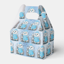 Aquarellfarben Dusche Blaue Blumen Gefälligkeitsbo Geschenkschachtel