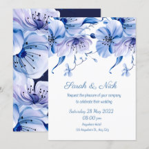 Aquarellfarben Dusty Blue Blues    weddingi