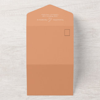 Aquarellfarben Elegantes Hochzeitspaar All In One Einladung