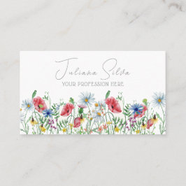 Aquarellfarben Elegantes Illustratives Floral mit Visitenkarte