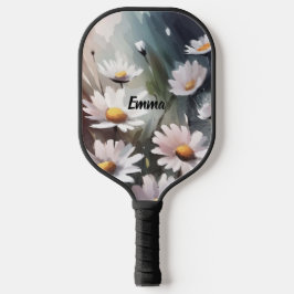Aquarellfarben erleichtern Niedliches Blumenmuster Pickleball Schläger