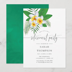 Aquarellfarben Exotic Aloha Luau Rente Party Einladung