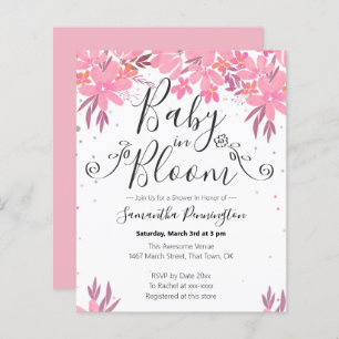 Aquarellfarben Extravagantes Script Baby in Bloom