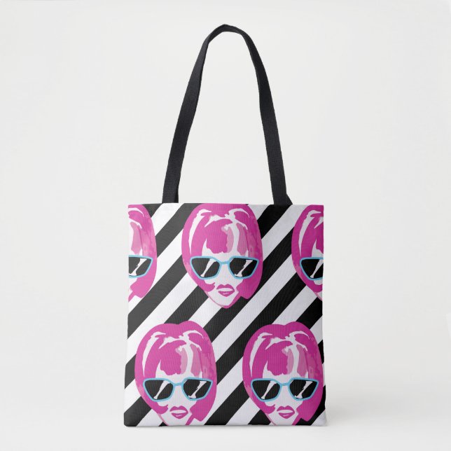 Aquarellfarben Fashion Girls Faces Muster (Vorderseite)